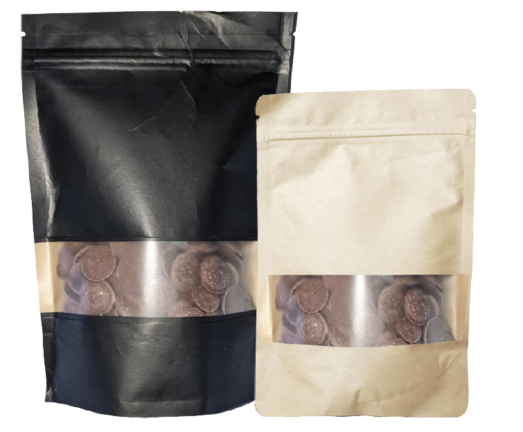 Paquete 10 bolsas cierre hermético kraft doypack