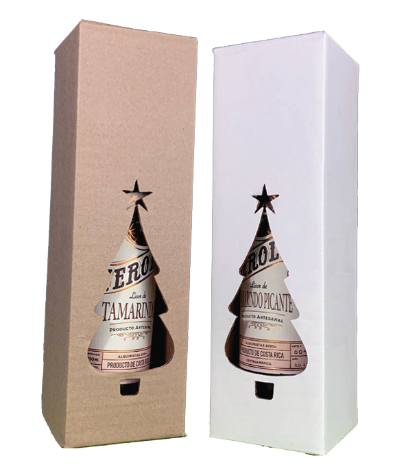Caja navideña para botella