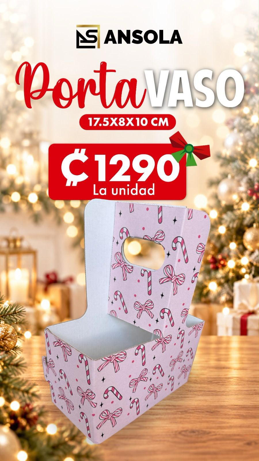 Portavaso navideño